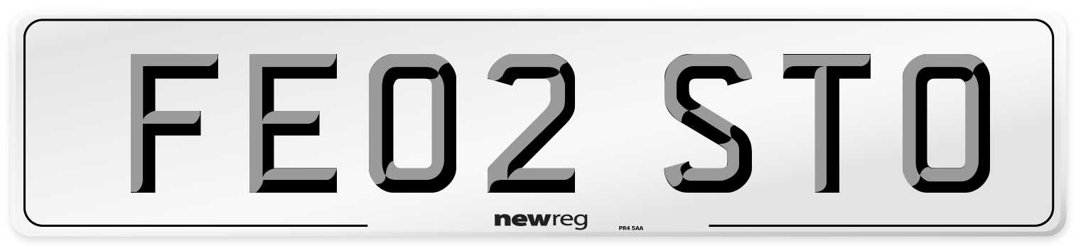FE02 STO Number Plate from New Reg